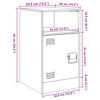 vidaXL Κομοδίνο Ροζ 34,5x39x62 εκ. από Χάλυβα