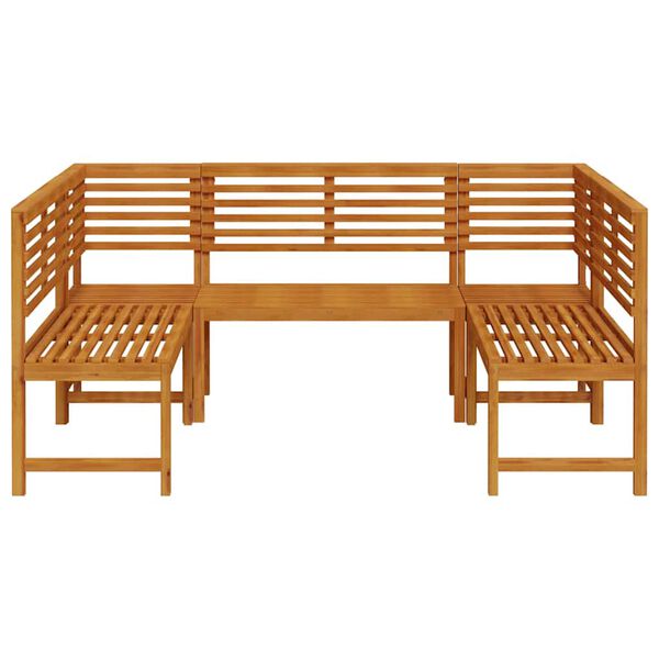 vidaXL Σετ Παγκάκι Κήπου 5 pcs Καφέ Μασίφ ξύλο ακακίας