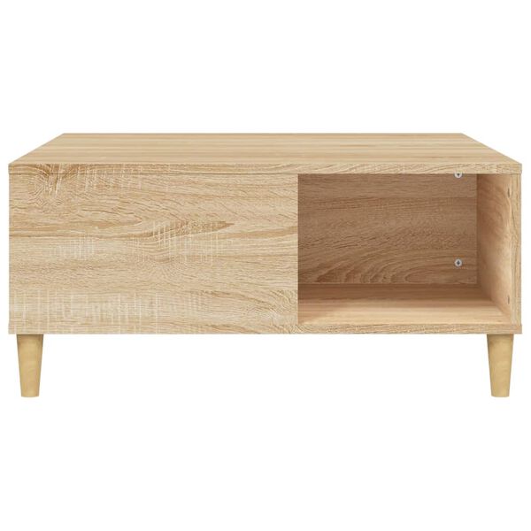 vidaXL Τραπεζάκι Σαλονιού Sonoma Δρυς 80x80x36,5 εκ. Επεξεργασμ. Ξύλο
