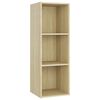 vidaXL Έπιπλα Τηλεόρασης 3 τεμ. Sonoma Δρυς 107x35x37 εκ. Μοριοσανίδα