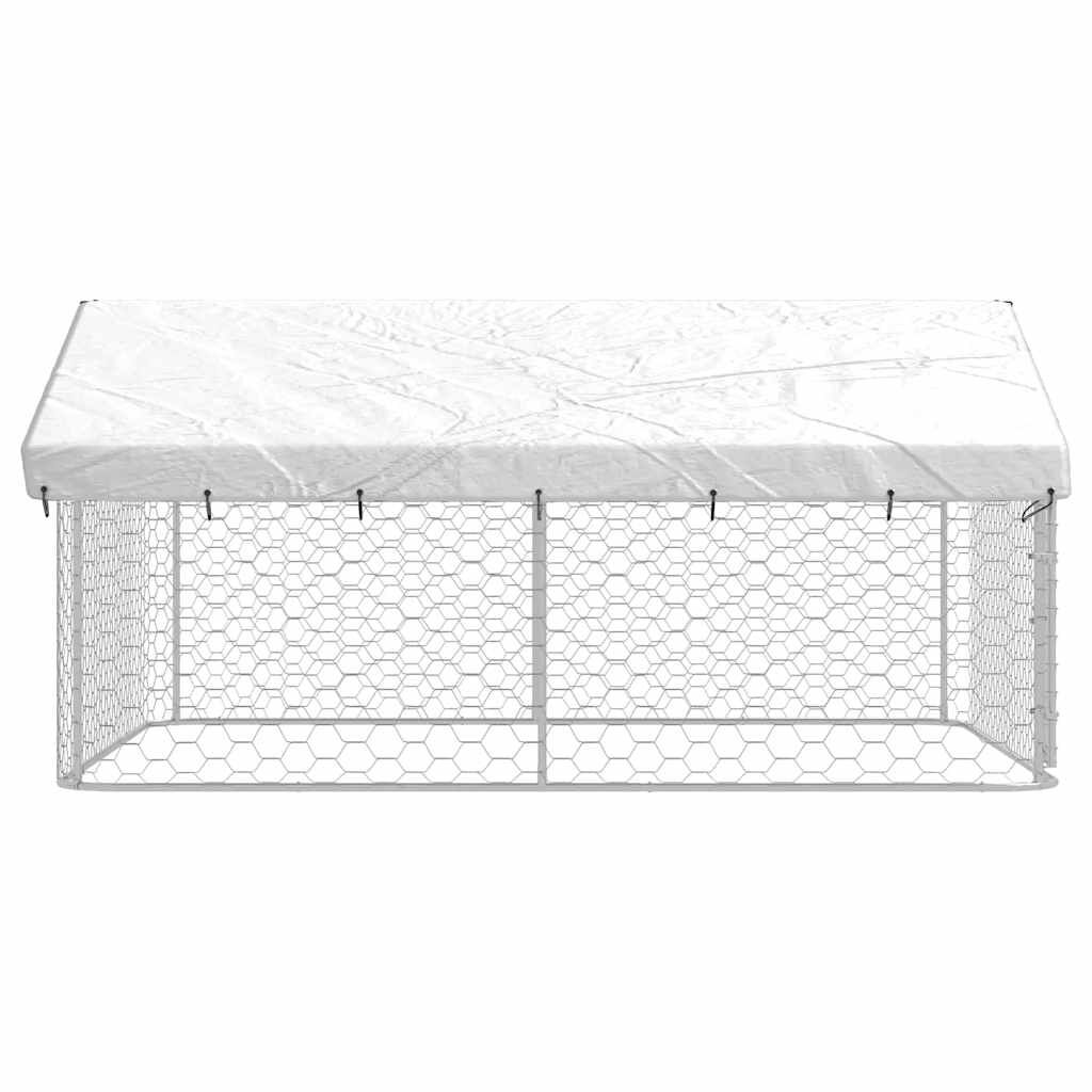 vidaXL Κλουβί Σκύλου Εξωτερικού Χώρου 300 x 300 x 150 εκ. με Στέγαστρο