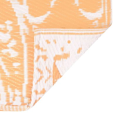 vidaXL Χαλί Εξωτερικού Χώρου Πορτοκαλί/Λευκό 120x180 εκ Πολυπροπυλένιο