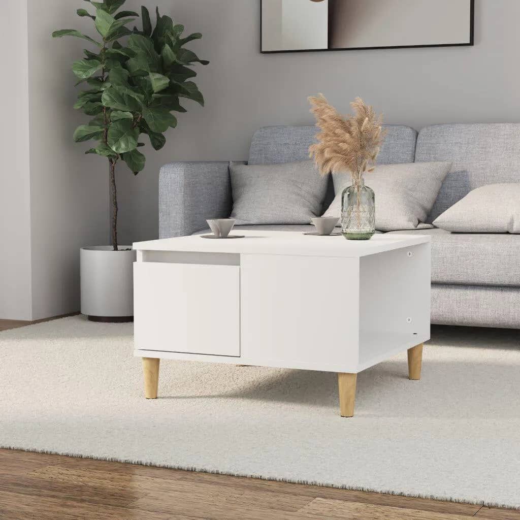vidaXL Τραπεζάκι Σαλονιού Λευκό 55x55x36,5 εκ. από Επεξεργασμένο Ξύλο