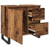 vidaXL Ντουλάπι Νιπτήρα Μπάνιου Όψη Παλαιού Ξύλου 65x33x60εκ.Επεξ.Ξύλο
