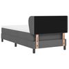 vidaXL Κρεβάτι box spring με στρώμα Σκούρο γκρι 80 x 200 cm ύφασμα