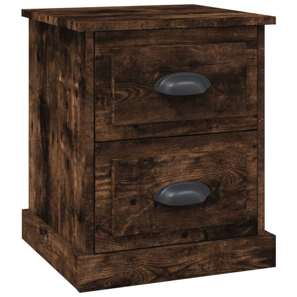 vidaXL Κομοδίνο Καπνιστή δρυς 39x39x47,5 εκ. από Επεξεργασμένο Ξύλο