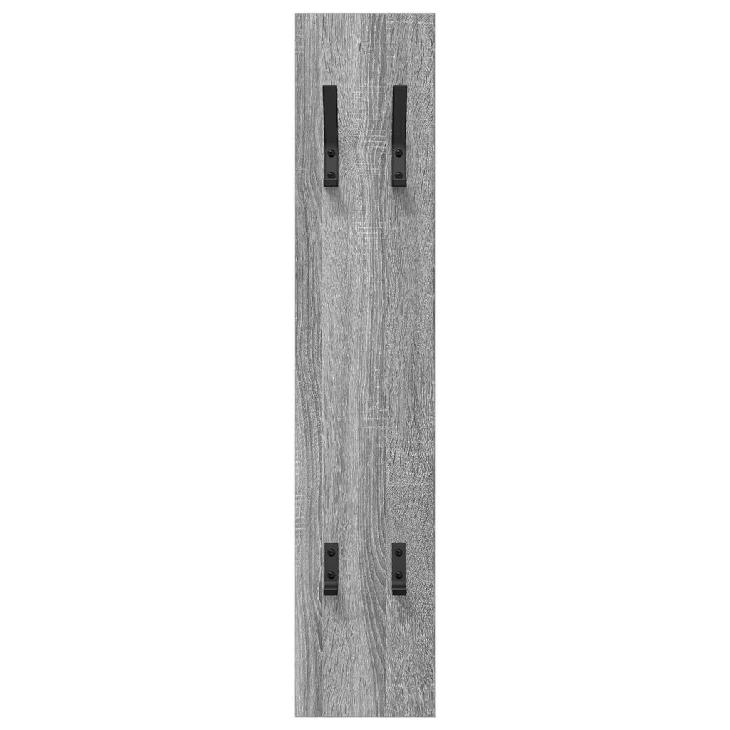 vidaXL Τοίχου Κρεμάστρα με αποθήκευση Γκρι sonoma 20 x 1.5 x 100 εκ