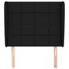 vidaXL Κεφαλάρι με Πτερύγια Μαύρο 83x23x118/128 εκ. Υφασμάτινο