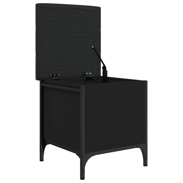 vidaXL Παγκάκι Αποθήκευσης Μαύρο 42x42x45 εκ. από Επεξεργασμένο Ξύλο