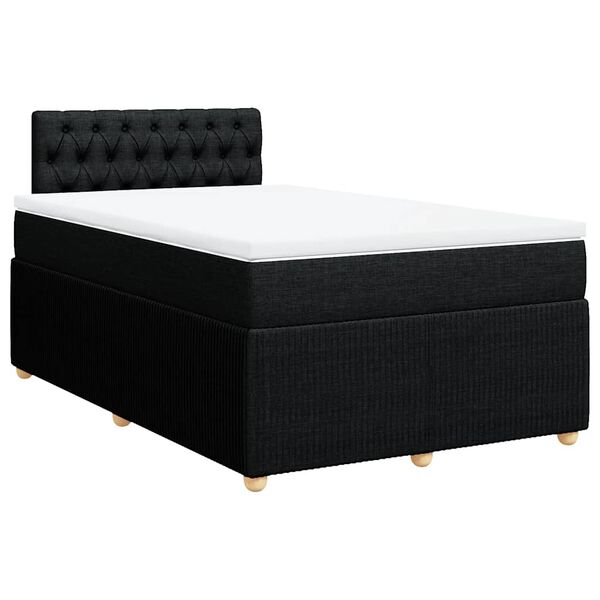 vidaXL &Kappa;&rho;&epsilon;&beta;ά&tau;&iota; Boxspring &mu;&epsilon; &Sigma;&tau;&rho;ώ&mu;&alpha; &Mu;&alpha;ύ&rho;&omicron; 120x200 &epsilon;&kappa;. &Upsilon;&phi;&alpha;&sigma;&mu;ά&tau;&iota;&nu;&omicron;