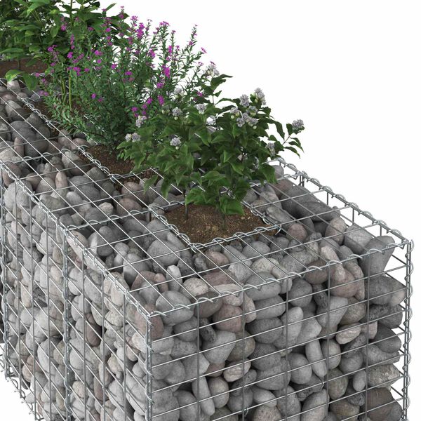 vidaXL &Alpha;&nu;&alpha;&sigma;&eta;&kappa;&omega;&mu;έ&nu;&omicron; &kappa;&rho;&epsilon;&beta;ά&tau;&iota; gabion &Alpha;&sigma;&eta;&mu;ί 180 x 60 x 55 &epsilon;&kappa;