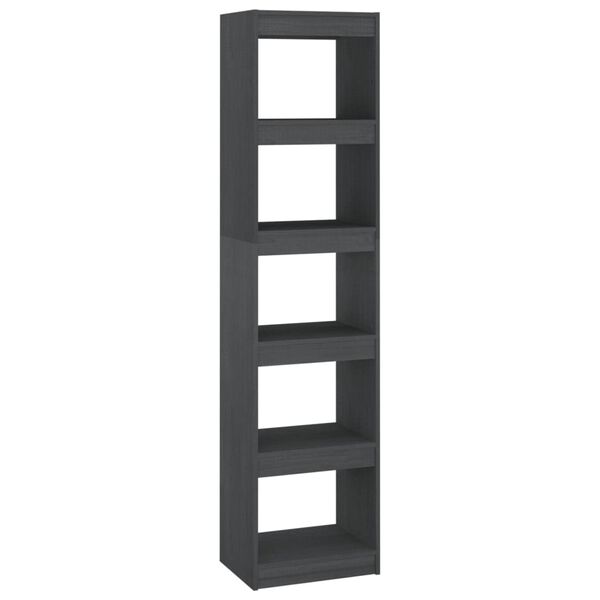 vidaXL Βιβλιοθήκη/Διαχωριστικό Χώρου Γκρι 40x30x167,5 εκ. Ξύλο Πεύκου