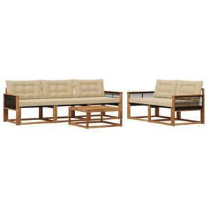vidaXL &Sigma;&epsilon;&iota;&rho;ά &Kappa;&alpha;&nu;&alpha;&pi;έ &Epsilon;&xi;&omega;&tau;&epsilon;&rho;&iota;&kappa;&omicron;ύ &mu;&epsilon; &mu;&alpha;&xi;&iota;&lambda;ά&rho;&iota; 6 pcs &Phi;&upsilon;&sigma;&iota;&kappa;ό &kappa;&alpha;&iota; &Mu;&pi;&epsilon;&zeta;