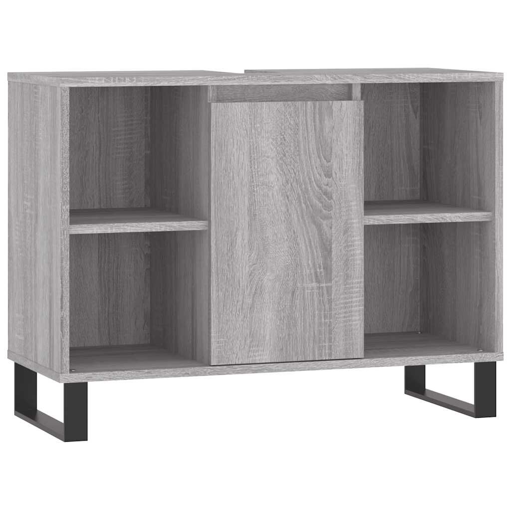 vidaXL Ντουλάπι Μπάνιου Γκρι Sonoma 80 x 33 x 60 εκ. από Επεξεργ. Ξύλο