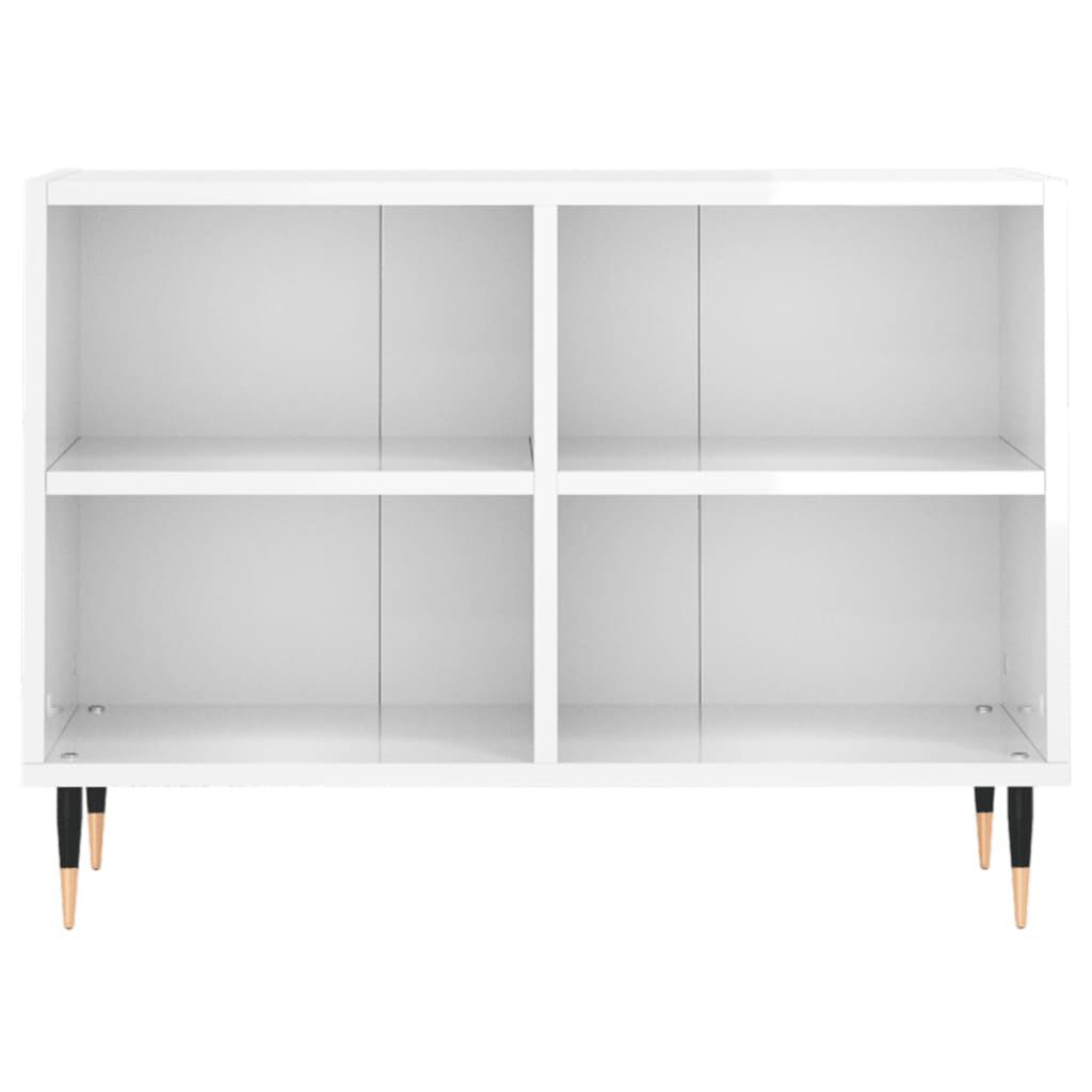 vidaXL Έπιπλο Τηλεόρασης Γυαλ. Λευκό 69,5x30x50 εκ. Επεξεργασμένο Ξύλο