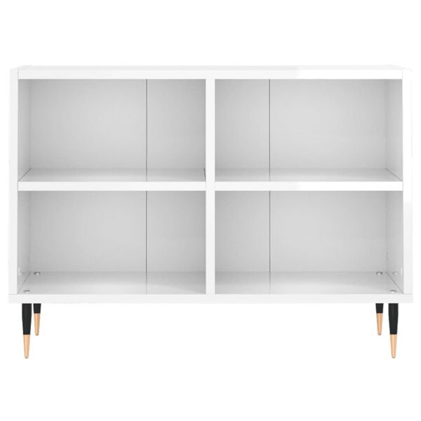 vidaXL Έπιπλο Τηλεόρασης Γυαλ. Λευκό 69,5x30x50 εκ. Επεξεργασμένο Ξύλο