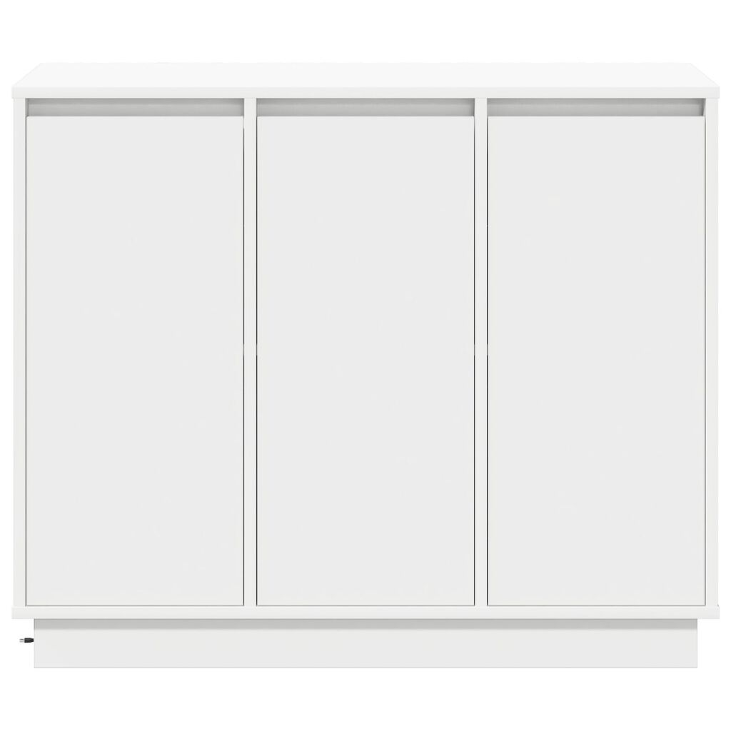 vidaXL Κομοδίνο LED Λευκό 90x32x75 εκ. από Επεξεργασμένο Ξύλο