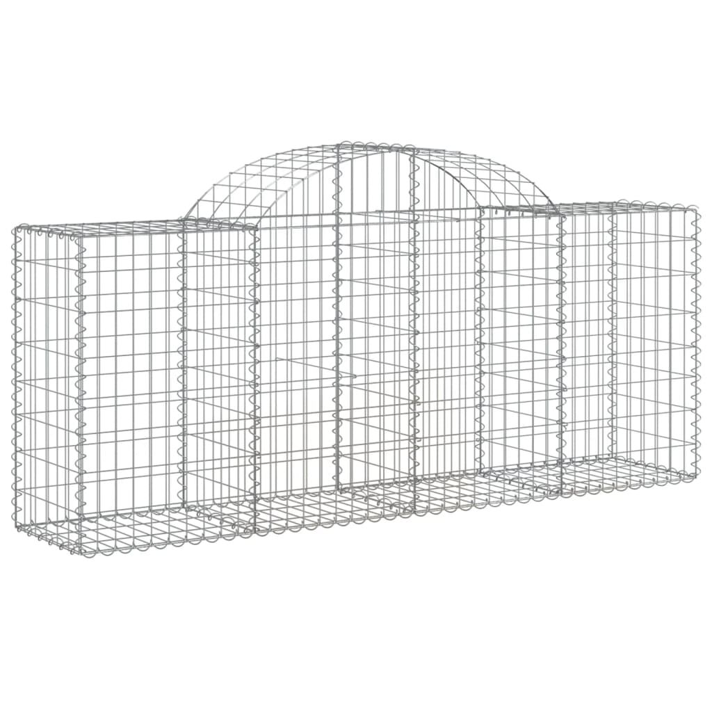 vidaXL Συρματοκιβώτια Τοξωτά 11 τεμ. 200x50x80/100 εκ. Γαλβαν. Ατσάλι