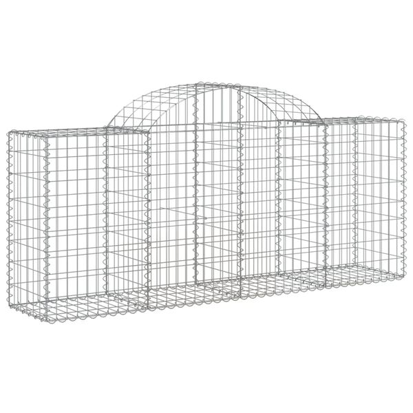 vidaXL Συρματοκιβώτια Τοξωτά 11 τεμ. 200x50x80/100 εκ. Γαλβαν. Ατσάλι