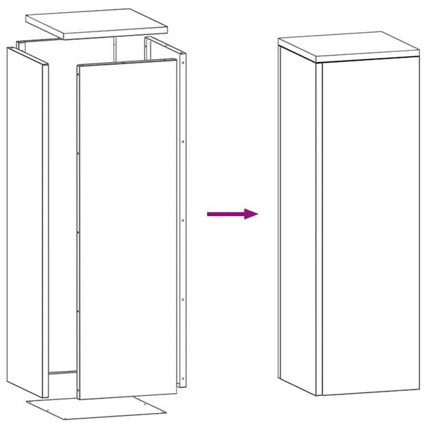 vidaXL Στήριξη φυτών 2 pcs Λευκό 24 x 24 x 75 εκ. Ατσάλι