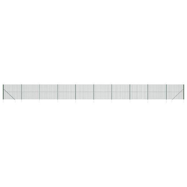vidaXL Συρματόπλεγμα Περίφραξης Πράσινο 1,6 x 25 μ. με Καρφωτές Βάσεις