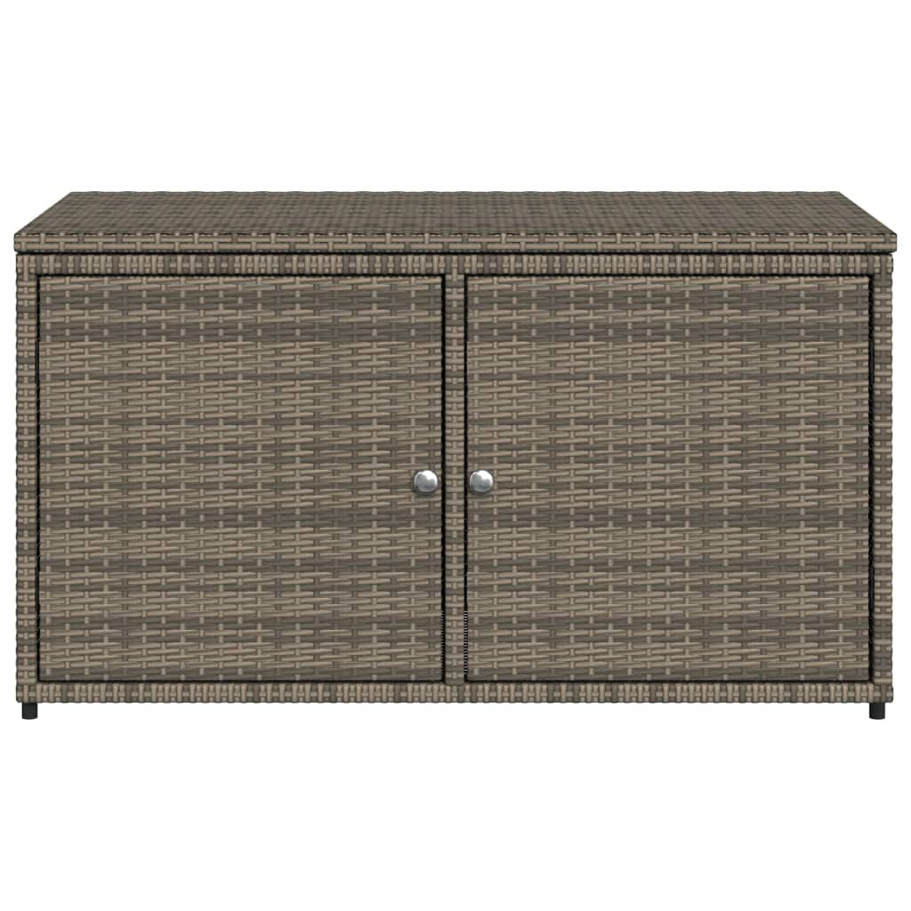 vidaXL Ντουλάπι Αποθήκευσης Κήπου Γκρι 110x55,5x60,5 εκ. Συνθ. Ρατάν