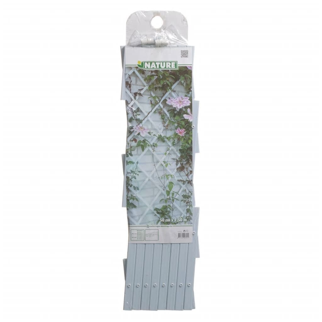 Nature Καφασωτό Κήπου Λευκό 50 x 150 εκ. από PVC 6040701