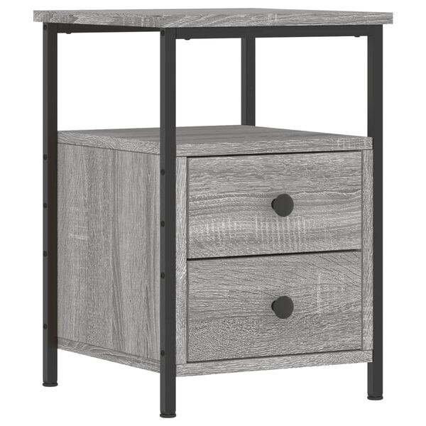 vidaXL Κομοδίνο Γκρι Sonoma 34 x 35,5 x 50 εκ. από Επεξεργασμένο Ξύλο