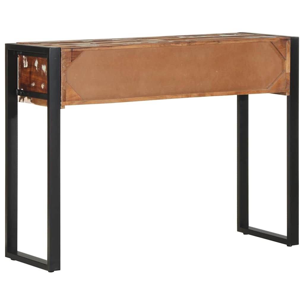 vidaXL Τραπέζι κονσόλας Πολύχρωμο 100x35x75 cm Στερεό ξύλο ανακτημένο