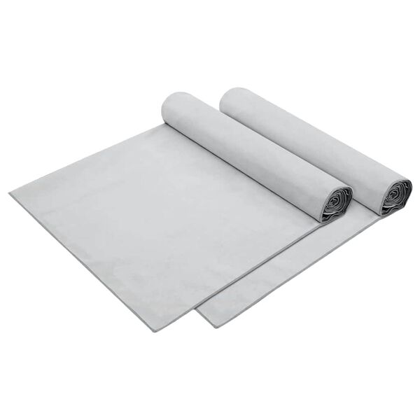 vidaXL Πετσέτες ξαπλώστρας 2 pcs Γκρι 210 x 75 cm