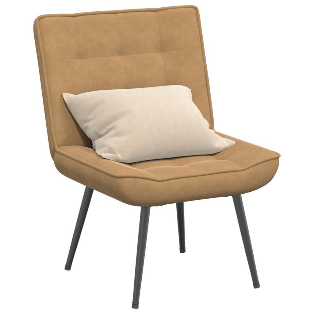 vidaXL Καρέκλα χαλάρωσης καφέ 64x74x84 cm Βελούδο