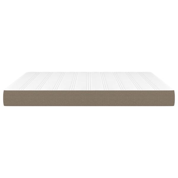 vidaXL Στρώμα με Pocket Springs Taupe 160x200x20 εκ. Υφασμάτινο