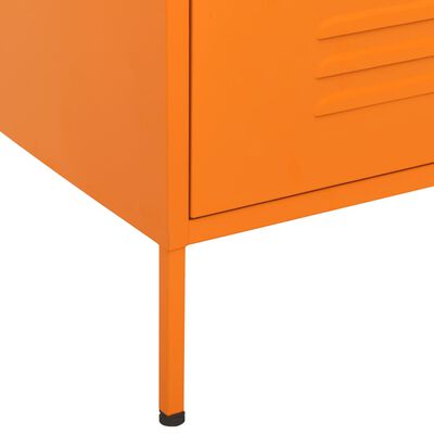 vidaXL Συρταριέρα Πορτοκαλί 80 x 35 x 101,5 εκ. από Ατσάλι