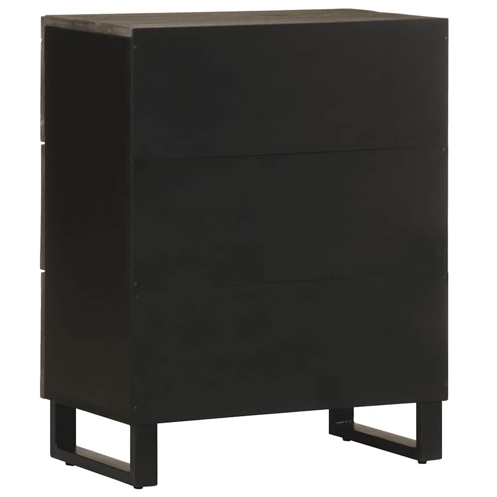 vidaXL Μπουφές Μαύρο 60x33x75 cm Μασίφ Ξύλο Μάνγκο