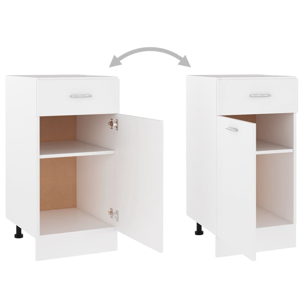 vidaXL Ντουλάπι με Συρτάρι Lyon Λευκό 40x46x81,5 εκ. Επεξ. Ξύλο
