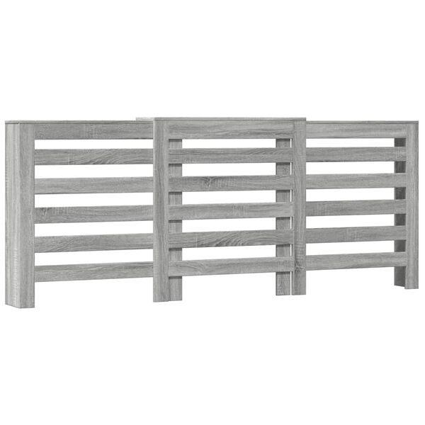 vidaXL Κάλυμμα Καλοριφέρ Γκρι Sonoma 205x21,5x83,5 εκ Επεξ. Ξύλο