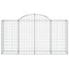 vidaXL Συρματοκιβώτια Τοξωτά 13 τεμ. 200x50x100/120 εκ. Γαλβαν. Ατσάλι
