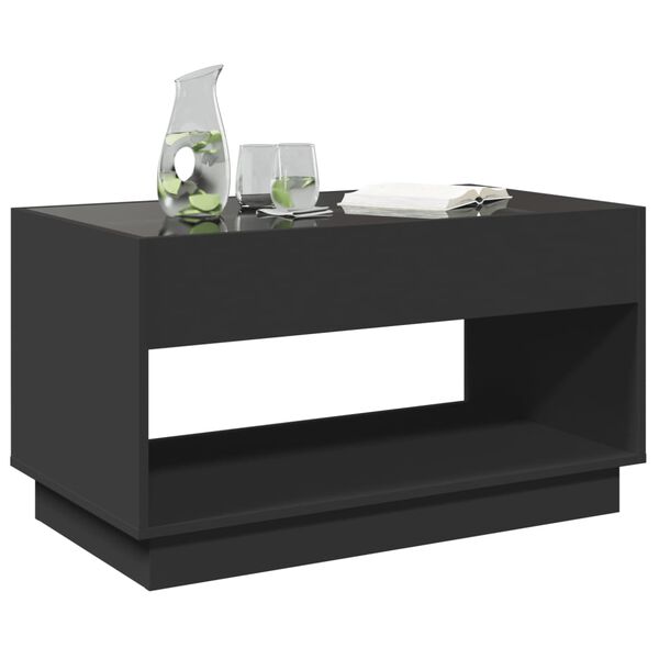 vidaXL Τραπεζάκι Σαλονιού Infinity LED Μαύρο 90x50x50 εκ.