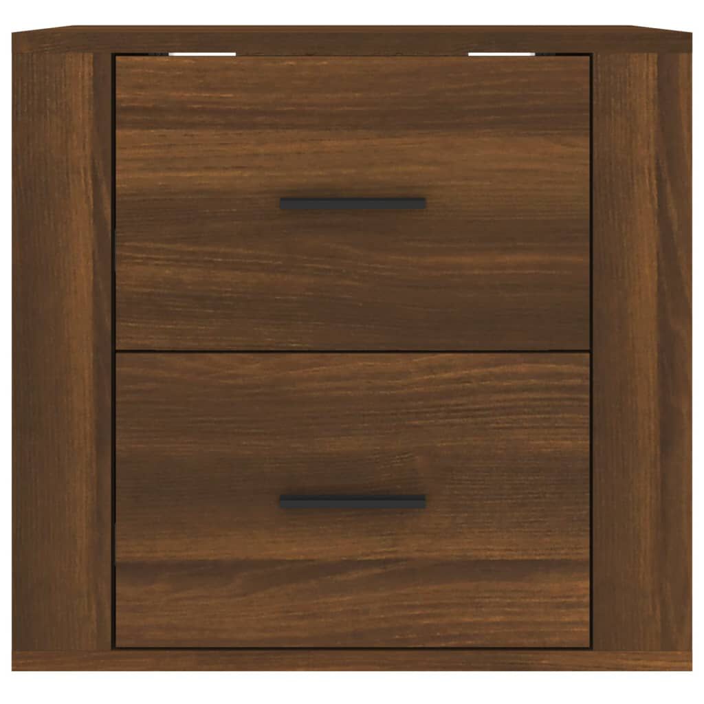 vidaXL Κομοδίνο Επιτοίχιο Καφέ Δρυς 50x36x47 εκ.