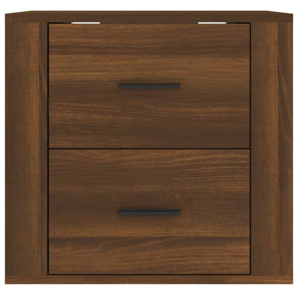 vidaXL Κομοδίνο Επιτοίχιο Καφέ Δρυς 50x36x47 εκ.