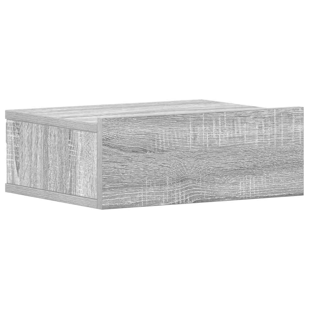 vidaXL Κομοδίνο Κρεμαστό Γκρι Sonoma 40x30x15 εκ. Επεξεργασμένο Ξύλο