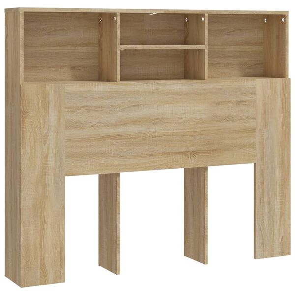 vidaXL Κεφαλάρι Με Αποθηκευτικό Χώρο Sonoma Δρυς 120 x 19 x 103,5 εκ.