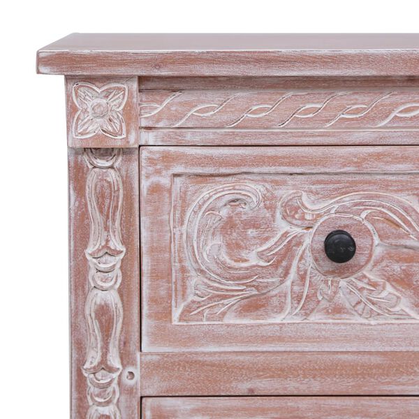 vidaXL Συρταριέρα με 2 Συρτάρια 90 x 30 x 60 εκ. από Μασίφ Μαόνι