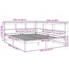 vidaXL Κρεβάτι Βιβλιοθήκη Χωρίς Στρώμα 140x200 εκ Μασίφ Ξύλο Πεύκο