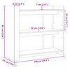 vidaXL Τραπέζι Κονσόλα Καπνιστή Δρυς 100x35x90 εκ. Επεξεργασμένο Ξύλο