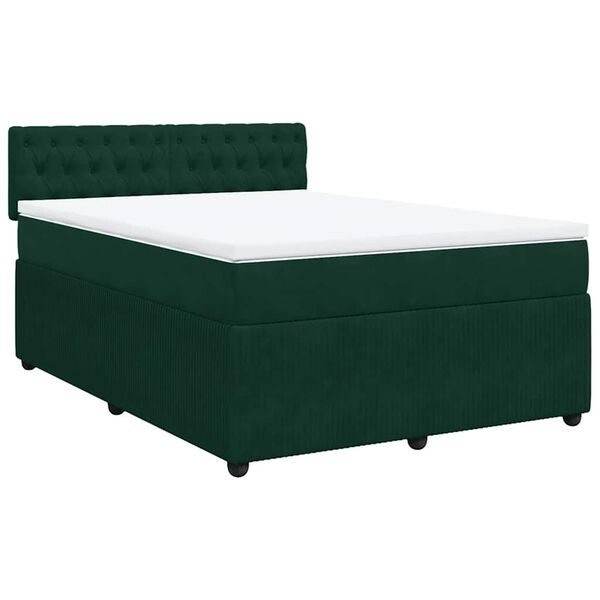 vidaXL &Kappa;&rho;&epsilon;&beta;ά&tau;&iota; Boxspring &mu;&epsilon; &Sigma;&tau;&rho;ώ&mu;&alpha; &Sigma;&kappa;&omicron;ύ&rho;&omicron; &Pi;&rho;ά&sigma;&iota;&nu;&omicron; 160x200&epsilon;&kappa;. &Beta;&epsilon;&lambda;&omicron;ύ&delta;&iota;&nu;&omicron;