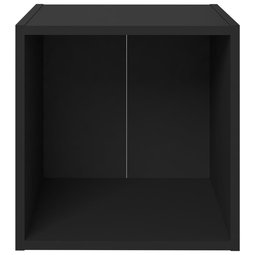 vidaXL Έπιπλα Τηλεόρασης 4 τεμ. Μαύρα 37 x 35 x 37 εκ. από Επεξ. Ξύλο