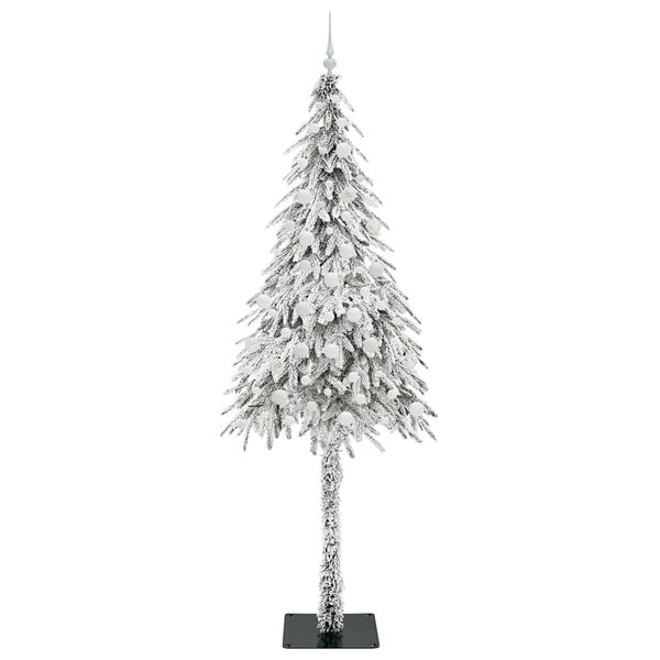 vidaXL Χριστουγεννιάτικο Δέντρο με 300 LED Λευκό 210 cm ΠΕ και Ατσάλι