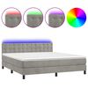 vidaXL &Kappa;&rho;&epsilon;&beta;ά&tau;&iota; Boxspring &mu;&epsilon; &Sigma;&tau;&rho;ώ&mu;&alpha; & LED &Alpha;&nu;.&Gamma;&kappa;&rho;&iota; 180x200 &epsilon;&kappa;. &Beta;&epsilon;&lambda;&omicron;ύ&delta;&iota;&nu;&omicron;