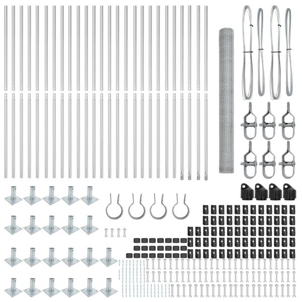 vidaXL &Sigma;&tau;ύ&lambda;&omicron;&sigmaf; &Pi;&epsilon;&rho;&iota;&phi;&rho;ά&xi;&epsilon;&omega;&nu; &Alpha;&sigma;&eta;&mu;ί 50 x 1,5 &mu;. (13 mm &delta;ί&chi;&tau;&upsilon;) &Alpha;&tau;&sigma;ά&lambda;&iota;